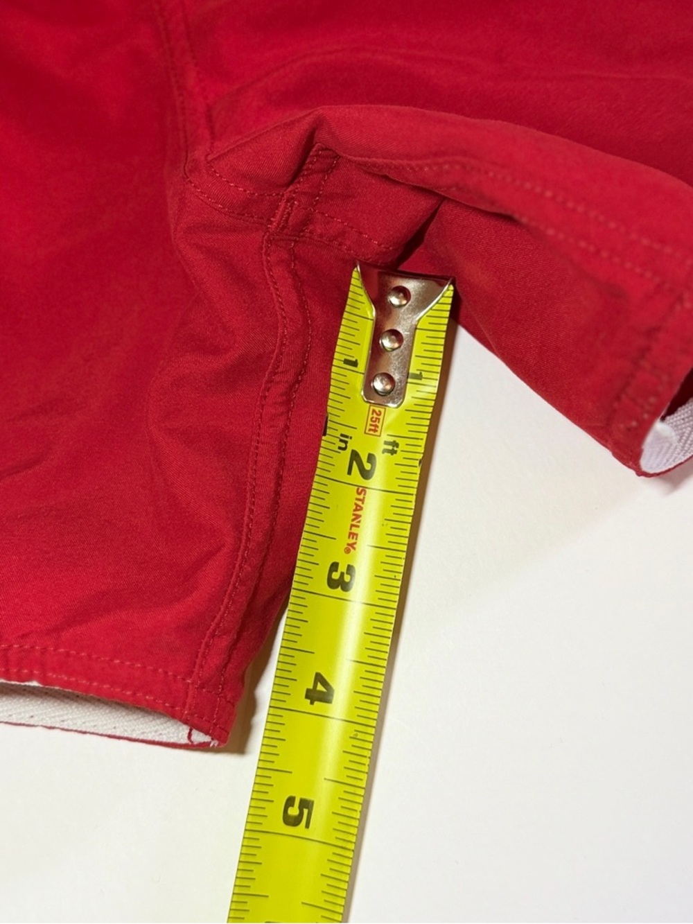 adidas Red Athletic Shorts with White Waistband - Picture 4 of 5